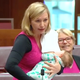 Screenshot: Larissa Waters breastfeeds in Australian Parliament in May 2017